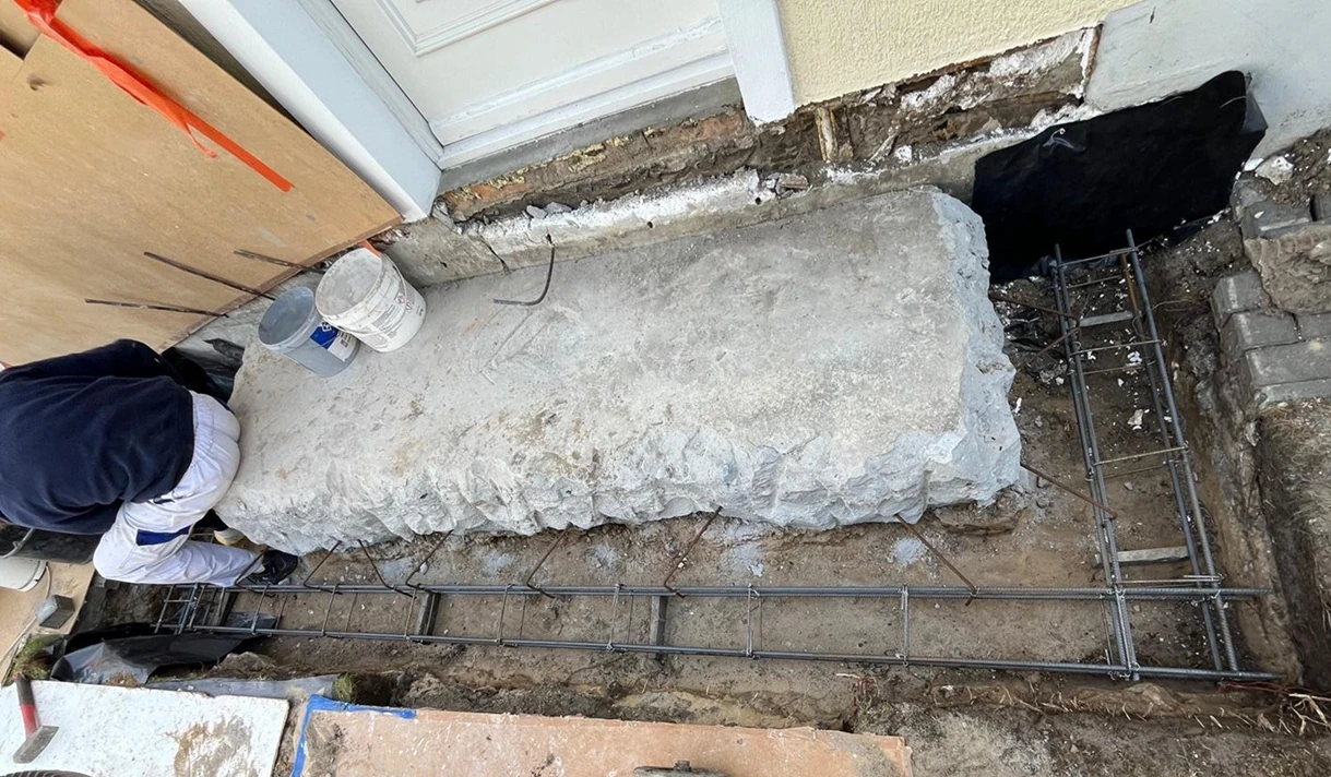 zbrojenie remontowanych schodów.webp